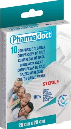 Bissolo Casa Cerotti<10 COMPRESSE GARZA STERILE 20X20 COTONE: vendita online 10 COMPRESSE GARZA STERILE 20X20 COTONE in offerta