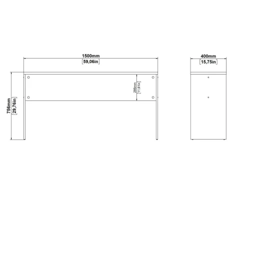 Bissolo Casa Scrivanie E Porta Pc|Scrivanie E Porta Pc<ALLUNGO SCRIVANIA SIGN CM 150X40 H. 75.6 GRIGIO OPACO: vendita online ALLUNGO SCRIVANIA SIGN CM 150X40 H. 75.6 GRIGIO OPACO in offerta