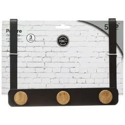 Bissolo Casa Appendiabiti E Servomuti<APPENDIABITI CM 25 IN METALLO NERO E BAMBU: vendita online APPENDIABITI CM 25 IN METALLO NERO E BAMBU in offerta