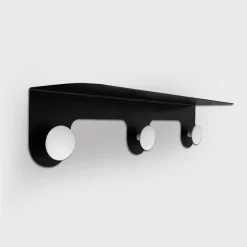 Bissolo Casa Appendiabiti E Servomuti<APPENDIABITI ONDA CM 70 IN METALLO NERO