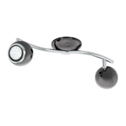Bissolo Casa Applique<APPLIQUE 2 LUCI BIMEDA NERA 36.5CM - 2X240lm 3000K 3W: vendita online APPLIQUE 2 LUCI BIMEDA NERA 36.5CM - 2X240lm 3000K 3W in offerta