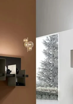 Bissolo Casa Applique<APPLIQUE 3 LUCI FENIX ORO SATINATO - 3XG9 MAX 28W: vendita online APPLIQUE 3 LUCI FENIX ORO SATINATO - 3XG9 MAX 28W in offerta