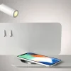 Bissolo Casa Applique<APPLIQUE A LED IPNO DX BIANCA RICARICA USB E WIRELESS - 810lm 4000K 6+3W: vendita online APPLIQUE A LED IPNO DX BIANCA RICARICA USB E WIRELESS - 810lm 4000K 6+3W in offerta