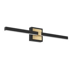 Bissolo Casa Applique<APPLIQUE A LED PEGUERA NERA/ORO H. 11CM - 1X11W 1165lm IP44: vendita online APPLIQUE A LED PEGUERA NERA/ORO H. 11CM - 1X11W 1165lm IP44 in offerta