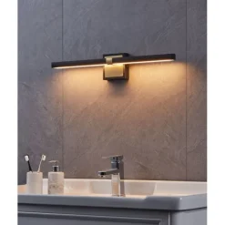 Bissolo Casa Applique<APPLIQUE A LED PEGUERA NERA/ORO H. 11CM - 1X11W 1165lm IP44: vendita online APPLIQUE A LED PEGUERA NERA/ORO H. 11CM - 1X11W 1165lm IP44 in offerta