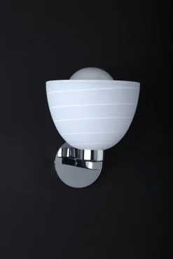 Bissolo Casa Applique<APPLIQUE CANDICE H. 19CM SATINATO BIANCO - 1XE27 MAX 42W: vendita online APPLIQUE CANDICE H. 19CM SATINATO BIANCO - 1XE27 MAX 42W in offerta