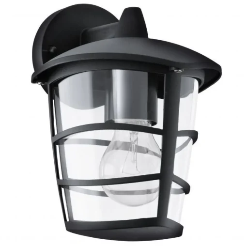 Bissolo Casa Lampade Da Esterno<APPLIQUE DA ESTERNO ALORIA NERO 22.5CM - 1X60W E27 IP44: vendita online APPLIQUE DA ESTERNO ALORIA NERO 22.5CM - 1X60W E27 IP44 in offerta