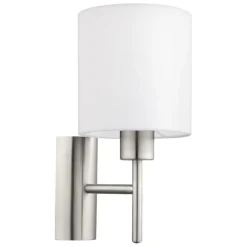Bissolo Casa Applique<APPLIQUE PASTERI NICHEL E BIANCO SATINATO 19,5X30,5CM - 1XE27 MAX 60W: vendita online APPLIQUE PASTERI NICHEL E BIANCO SATINATO 19,5X30,5CM - 1XE27 MAX 60W in offerta