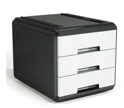 Bissolo Casa Cancelleria Accessori Ufficio<ARDA - MINI CASSETTIERA MYDESK 17.7X25.4X17CM BIANCA E NERA: vendita online ARDA - MINI CASSETTIERA MYDESK 17.7X25.4X17CM BIANCA E NERA in offerta