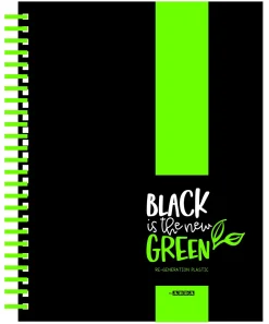 Bissolo Casa Quaderni E Blocchi Quaderni Ad Anelli<ARDA - RE-GENERATION QUADERNO AD ANELLI 80 FOGLI A5 QUADRETTI NERO/VERDE : vendita online ARDA - RE-GENERATION QUADERNO AD ANELLI 80 FOGLI A5 QUADRETTI NERO/VERDE in offerta
