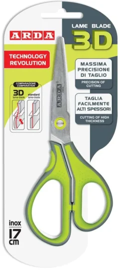 Bissolo Casa Cancelleria Forbici<ARDA - REVOLUTION 3D FORBICI IN ACCIAIO INOX BICOLORE 17CM : vendita online ARDA - REVOLUTION 3D FORBICI IN ACCIAIO INOX BICOLORE 17CM in offerta