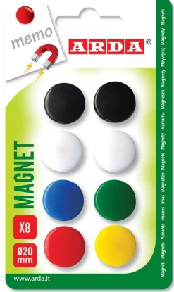 Bissolo Casa Lavagne Accessori<ARDA - SET 8 CALAMITE A BOTTONE PER LAVAGNA 20MM: vendita online ARDA - SET 8 CALAMITE A BOTTONE PER LAVAGNA 20MM in offerta