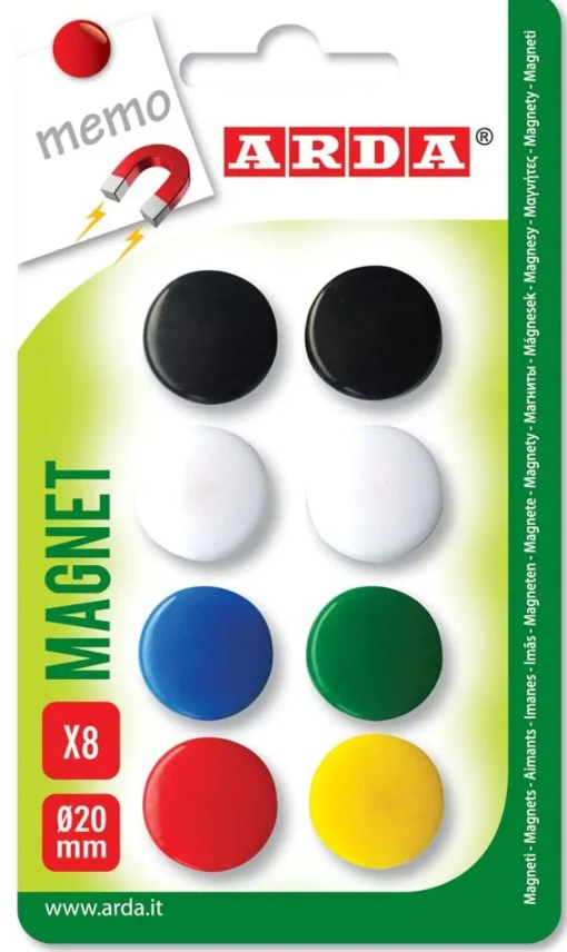Bissolo Casa Lavagne Accessori<ARDA - SET 8 CALAMITE A BOTTONE PER LAVAGNA 20MM: vendita online ARDA - SET 8 CALAMITE A BOTTONE PER LAVAGNA 20MM in offerta