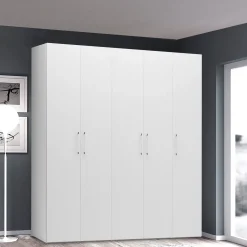 Bissolo Casa Armadi Anta Battente<Armadio 5 ante battenti bianco frassinato