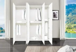 Bissolo Casa Armadi Anta Battente<Armadio 5 ante battenti bianco frassinato