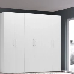 Bissolo Casa Armadi Anta Battente<Armadio 6 ante in legno bianco frassinato