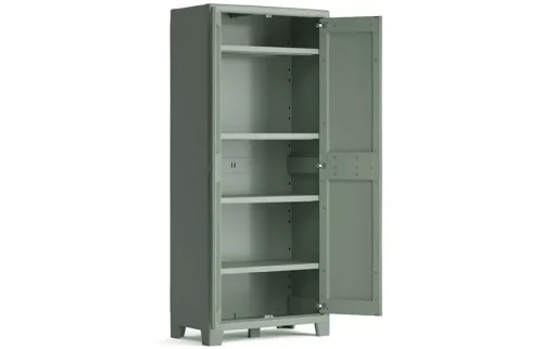 Bissolo Casa Mobili In Resina E Ferro|Mobili In Resina E Ferro<ARMADIO A RIPIANI MOD. PLANET OUTDOOR IN RESINA CM 80X44 H 182 GRIGIO/VERDE: vendita online ARMADIO A RIPIANI MOD. PLANET OUTDOOR IN RESINA CM 80X44 H 182 GRIGIO/VERDE in offerta