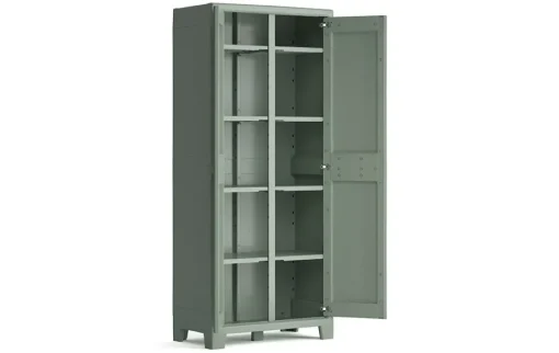 Bissolo Casa Mobili In Resina E Ferro|Mobili In Resina E Ferro<ARMADIO A RIPIANI/PORTASCOPE MOD. PLANET OUTDOOR IN RESINA CM 80X44 H 182 GRIGIO/VERDE: vendita online ARMADIO A RIPIANI/PORTASCOPE MOD. PLANET OUTDOOR IN RESINA CM 80X44 H 182 GRIGIO/VERDE in offerta