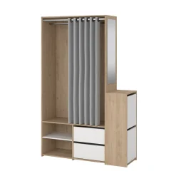 Bissolo Casa Armadietti|Armadietti<ARMADIO ATTREZZATO CON SCARPIERA CM 128X40.5 H. 197.5 JACKSON HICKORY: vendita online ARMADIO ATTREZZATO CON SCARPIERA CM 128X40.5 H. 197.5 JACKSON HICKORY in offerta