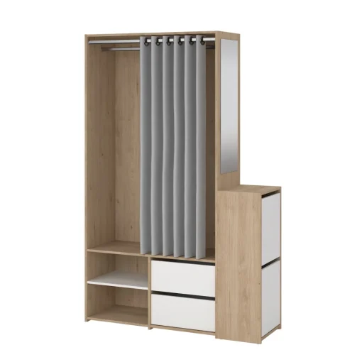 Bissolo Casa Armadietti|Armadietti<ARMADIO ATTREZZATO CON SCARPIERA CM 128X40.5 H. 197.5 JACKSON HICKORY: vendita online ARMADIO ATTREZZATO CON SCARPIERA CM 128X40.5 H. 197.5 JACKSON HICKORY in offerta