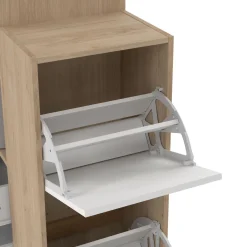 Bissolo Casa Armadietti|Armadietti<ARMADIO ATTREZZATO CON SCARPIERA CM 128X40.5 H. 197.5 JACKSON HICKORY: vendita online ARMADIO ATTREZZATO CON SCARPIERA CM 128X40.5 H. 197.5 JACKSON HICKORY in offerta