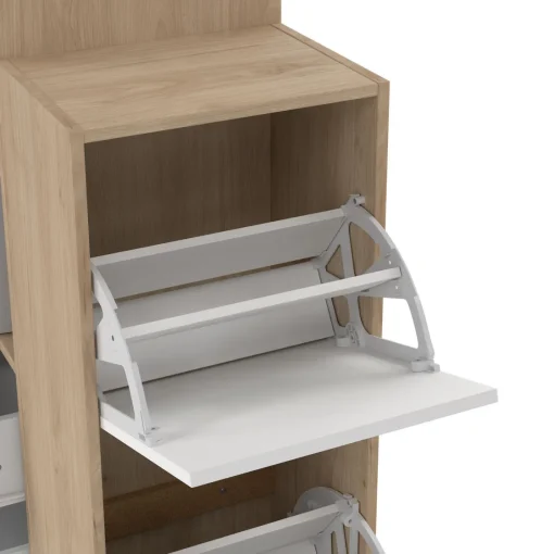Bissolo Casa Armadietti|Armadietti<ARMADIO ATTREZZATO CON SCARPIERA CM 128X40.5 H. 197.5 JACKSON HICKORY: vendita online ARMADIO ATTREZZATO CON SCARPIERA CM 128X40.5 H. 197.5 JACKSON HICKORY in offerta