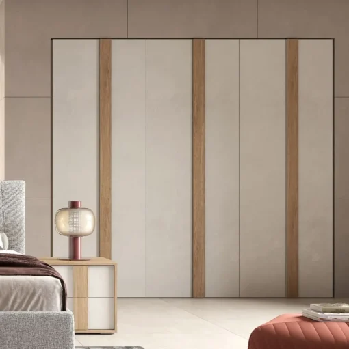 Bissolo Casa Armadi Anta Battente<ARMADIO BATTENTE CM 270X58 H.247 NOCE E SPATOLATO
