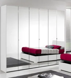 Bissolo Casa Armadi Anta Battente<Armadio camera da letto bianco frassinato 6 ante