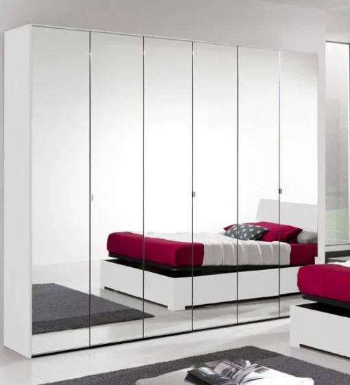 Bissolo Casa Armadi Anta Battente<Armadio camera da letto bianco frassinato 6 ante