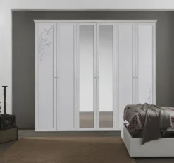 Bissolo Casa Armadi Anta Battente<Armadio classico 6 ante bianco frassino