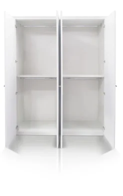 Bissolo Casa Armadi Anta Battente<Armadio classico bianco 4 ante con pomello Swaroski