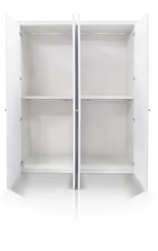 Bissolo Casa Armadi Anta Battente<Armadio classico bianco 4 ante con pomello Swaroski