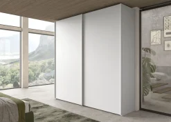 Bissolo Casa Armadi Anta Scorrevole<ARMADIO CM 241X65 H. 247 BIANCO FRASSINATO
