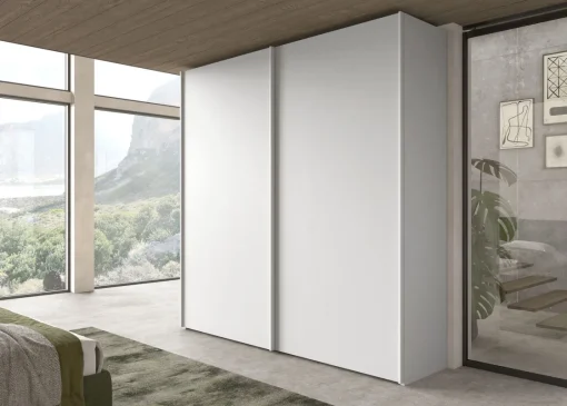 Bissolo Casa Armadi Anta Scorrevole<ARMADIO CM 241X65 H. 247 BIANCO FRASSINATO