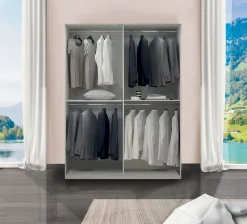 Bissolo Casa Armadi Anta Scorrevole<ARMADIO CM 241X65 H. 247 FANGO E CANAPA