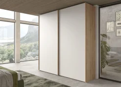 Bissolo Casa Armadi Anta Scorrevole<ARMADIO CM 241X65 H. 247 NOCE E CANAPA