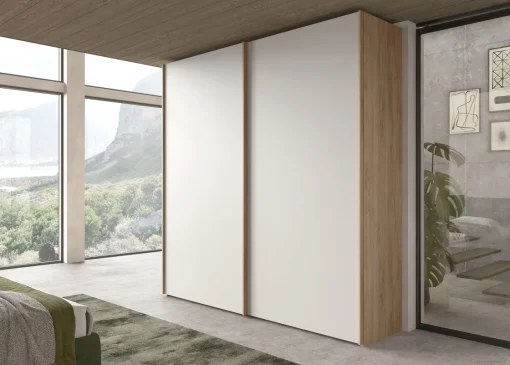 Bissolo Casa Armadi Anta Scorrevole<ARMADIO CM 241X65 H. 247 NOCE E CANAPA