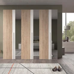 Bissolo Casa Armadi Anta Battente<Armadio con 6 ante spatolato noce: modello Oslo