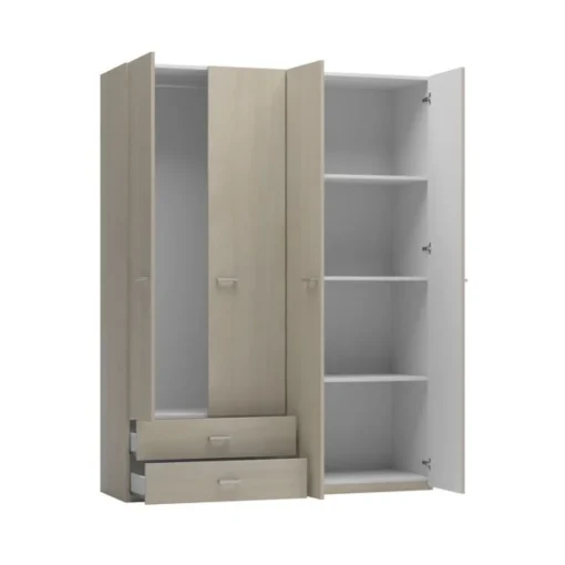 Bissolo Casa Armadietti|Armadietti<Armadio con cassetti e 4 ante battenti color olmo