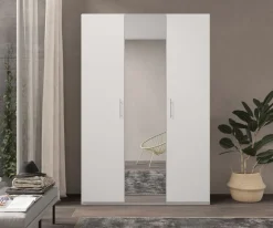 Bissolo Casa Armadietti|Armadietti<Armadio con specchio 3 ante bianco opaco