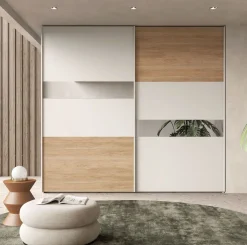 Bissolo Casa Armadi Anta Scorrevole<ARMADIO ELLIOT CM 272X65 H. 247 CANAPA E NOCE