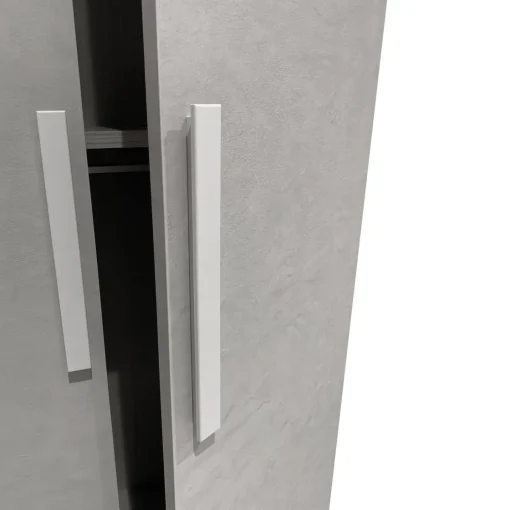 Bissolo Casa Armadi Anta Battente<ARMADIO FLY CM 271.4X58 H.246.4 CENERE WOOD E CALCE