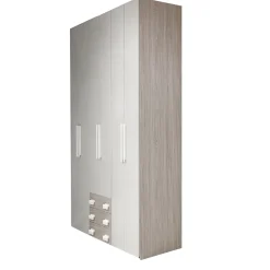 Bissolo Casa Armadi Anta Battente<ARMADIO FLY CM 271.4X58 H.246.4 CENERE WOOD E CALCE