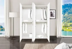Bissolo Casa Armadi Anta Battente<Armadio guardaroba 4 ante bianco frassinato