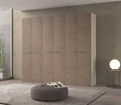 Bissolo Casa Armadi Anta Battente<ARMADIO HORIZON CM 268,8X58 H. 247 OLMO E BRONZO
