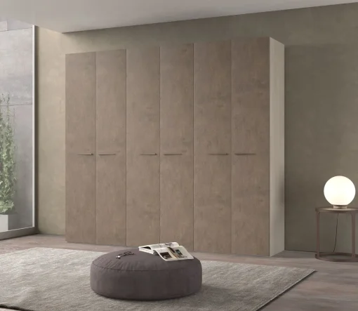 Bissolo Casa Armadi Anta Battente<ARMADIO HORIZON CM 268,8X58 H. 247 OLMO E BRONZO