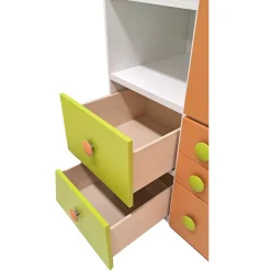 Bissolo Casa Armadi Anta Battente<ARMADIO JOB CM 150X58 H.259.2 BIANCO/PERA/ALBICOCCA