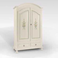 Bissolo Casa Mobili Classici In Arte Povera<ARMADIO LACCATO BIANCO CON DECORI: vendita online ARMADIO LACCATO BIANCO CON DECORI in offerta