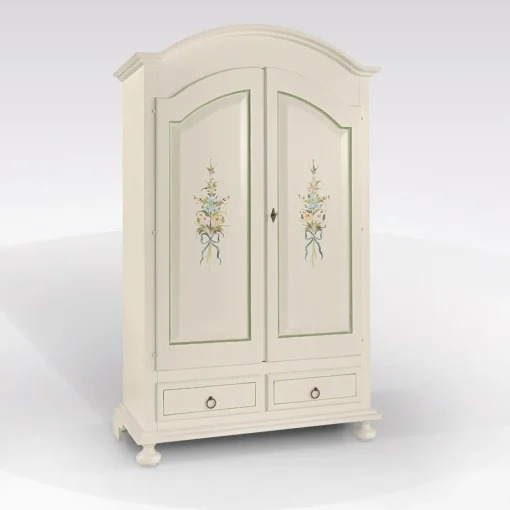 Bissolo Casa Mobili Classici In Arte Povera<ARMADIO LACCATO BIANCO CON DECORI: vendita online ARMADIO LACCATO BIANCO CON DECORI in offerta
