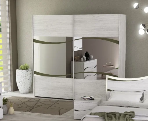 Bissolo Casa Armadi Anta Scorrevole<ARMADIO LE DUNE CM 270,4X62,5 H. 247 OLMO BIANCO
